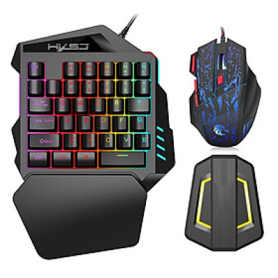 Chuột chơi game có dây HXSJ H300 V100 35 phím một tay P6 