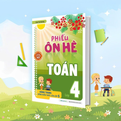 Sách - Phiếu Ôn Hè Toán - Tiếng Việt - Tiếng Anh Lớp 4 - Combo 3 Cuốn - Megabook