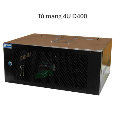Tủ Mạng Treo Tường 4U D400 Famrack – Hàng Chính Hãng, Tủ Rack 19", Đựng Thiết Bị Camera, Mạng LAN