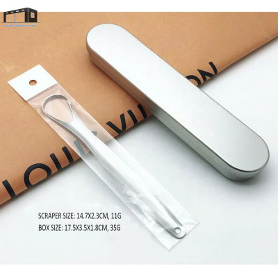 COMBO HỘP 2 Dụng Cụ Cạo Lưỡi Người Lớn Bộ cạo lưỡi bằng inox 304 sáng bóng cao cấp hỗ trợ làm sạch bề mặt lưỡi Cây Nạo Lưỡi Bàn Chải Vệ Sinh