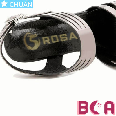 Giày cao gót nữ 8p RO571 ROSATA tại BCASHOP kiểu dáng xăng đan quai hậu, bề mặt bóng bẩy trẻ trung và năng động