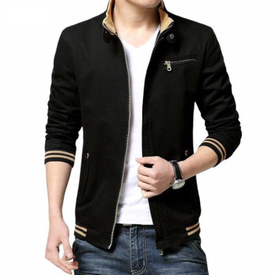 Áo khoát gió nam dây kéo ngang viền bo thời trang cá tính-A1017