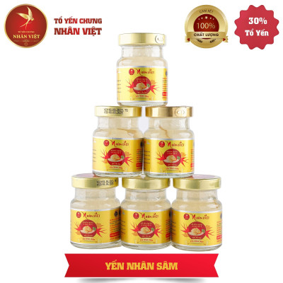 Lốc 6 Hũ Yến Sào Chưng Đủ Vị Nhân Việt 30% Yến Nguyên Chất Hũ 70ml