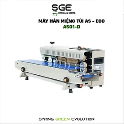 Máy Hàn Miệng Túi SGE AS Eco Dòng Tiết Kiệm Hàn Liên Tục Tốc Độ Cao Hàng Nhập Khẩu Chính Hãng SGE Thái Lan