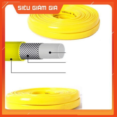 Bộ dây vòi xịt nước rửa xe, tưới cây . tăng áp 3 lần, loại 7m, 10m 206318 đầu đồng,cút,nối vàng+tặng móc khoá