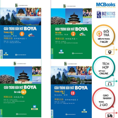 Sách - Giáo Trình Hán Ngữ Boya Sơ Cấp - Combo 2 Tập + Giáo Trình Hán Ngữ Boya Trung Cấp 1 - Combo 2 Tập - MCBooks
