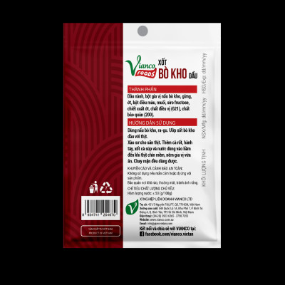 Combo 5 gói Xốt Bò Kho Dầu Việt Ấn 18gr (18gr/gói)