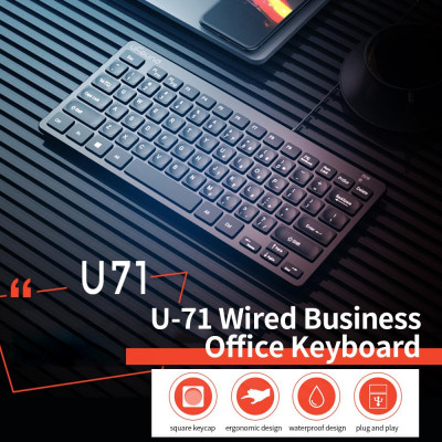 Bàn phím uFound U-71 dành cho văn phòng doanh nghiệp có dây 78 phím USB
