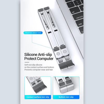 Giá đỡ máy tính xách tay Vention KDLI0 có thể gập lại  chống trượt với góc thay thế có thể điều chỉnh  Macbook Pro