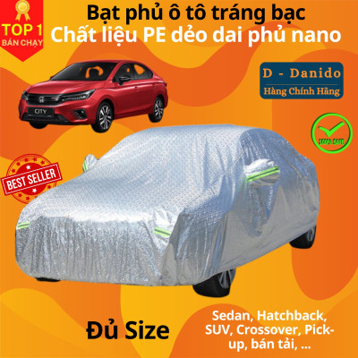 Bạt Phủ Ô Tô Tráng Nhôm Phủ Nano Chống Nắng, Bạt Trùm Xe Hơi Cách Nhiệt Cao Cấp, Hàng Chính Hãng D Danido