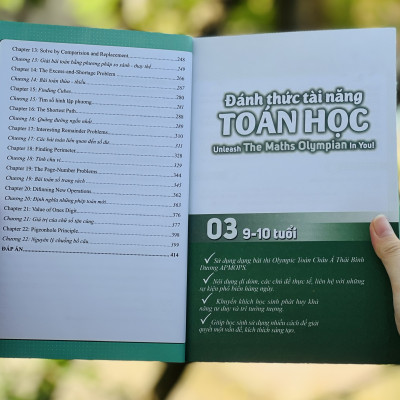 Combo sách Đánh thức tài năng toán học 3 và 50 thủ thuật toán ( 2 cuốn ), sách kiến thức toán học lớp 3 lớp 4 - Hiệu sách Genbooks