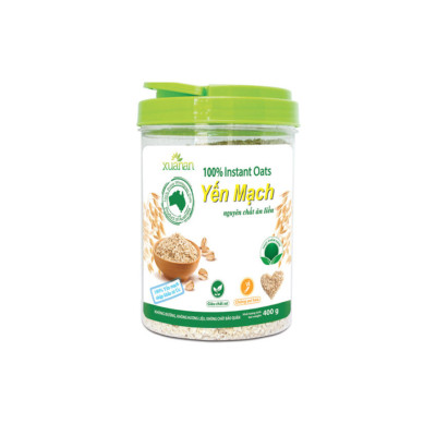Combo 2 Hộp Yến Mạch Nguyên Chất Ăn Liền Xuân An [ko đường] 400G(Tặng Kèm 2 Túi Yến Mạch 150G)