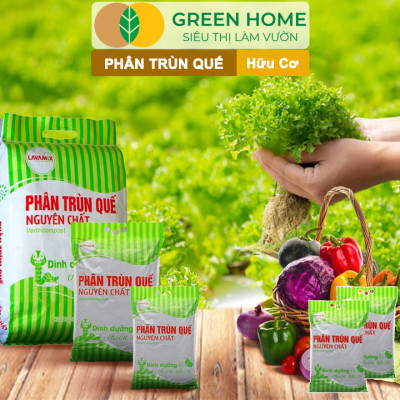 Phân Trùn Quế Greenhome, Lavamix, Bao 2kg, Nguyên Chất, Bổ Sung Dinh Dưỡng, Cải Tạo Đất, Hữu Cơ Tiện Lợi, Bón Rau, Hoa