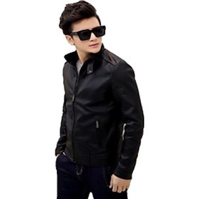 Áo Khoác Da Nam Lót Lông Simple Cao Cấp KD06 