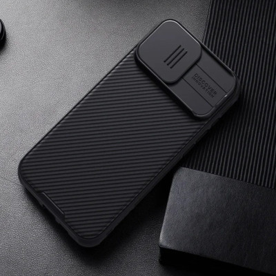 Ốp lưng chống sốc bảo vệ camera cho iPhone 16 / 16 Plus / 16 Pro / 16 Pro Max hiệu Nillkin Camshield - Viền dẻo TPU, đệm khí chống sốc, Lưng nhám PC - Hàng nhập khẩu