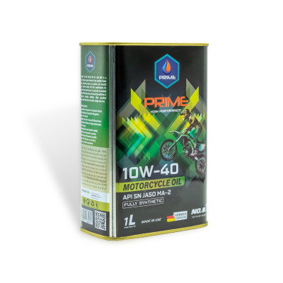 Nhớt Xe Máy PRIME Lon 1L Tổng Hợp Toàn Phần-10W40-SN-MA2 Cho Exciter/Winner/Sonic Nhập Khẩu Chính Hãng
