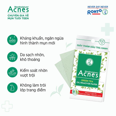 Giấy Thấm Dầu Acnes Trà Xanh 100 Tờ