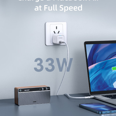 Củ Sạc Nhanh Innostyle MiniCube Gan II 33W PD/QC3.0 & PPS for iPhone/Macbook/Samsung/Tablet IC33PD - Hàng chính hãng