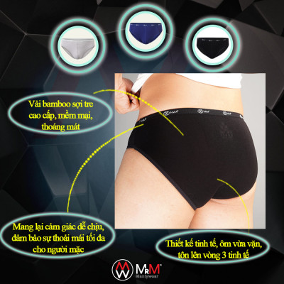 Combo 3 Quần Sịp Nam Quần Lót Nam Sợi Tre Mềm Mịn Siêu Thoáng Mát, Co Giãn 4 Chiều Cạp Nhỏ MRM FASHION