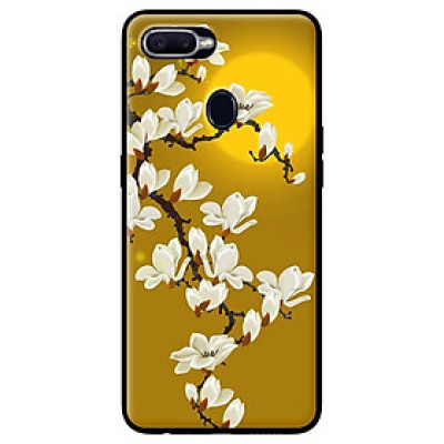 Ốp in cho Oppo Realme 2 Pro Hoa Trắng Nền Vàng - Hàng chính hãng