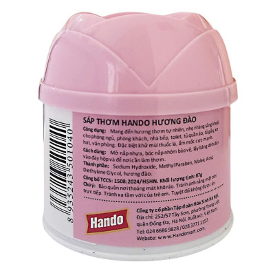 Sáp thơm 87gr Hando 6 mùi huơng (new)