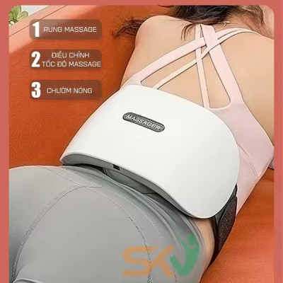 Đai Massage Bụng Hỗ Trợ tan Mỡ Bụng, Xoa Bóp Cùng Lúc Làm Nóng, Mát Xa Cổ Vai Lưng Đùi