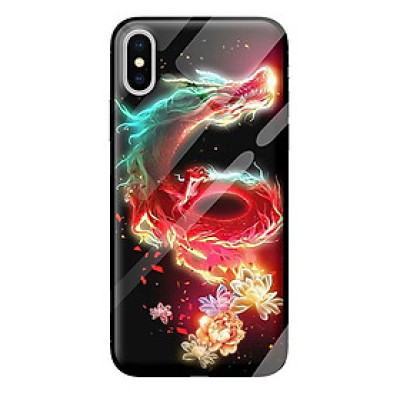 Ốp kính cường lực cho iPhone X mẫu rồng 300 - Hàng chính hãng