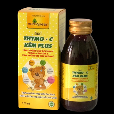 ￼Siro Thymo - C kẽm plus - Tăng cường sức đề kháng, phòng cảm cúm, viêm đường hô hấp cho trẻ, 20 ống