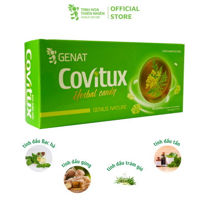 Combo 2 hộp kẹo thảo mộc Covitux ( hộp 30 viên) - Genat