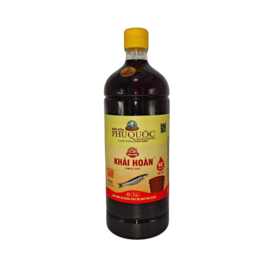 Đặc Sản Phú Quốc - Hộp 2 Chai Nhựa Nước Mắm Phú Quốc Khải Hoàn 40 Độ Đạm (1L/ Chai) - Ocop 5 Sao