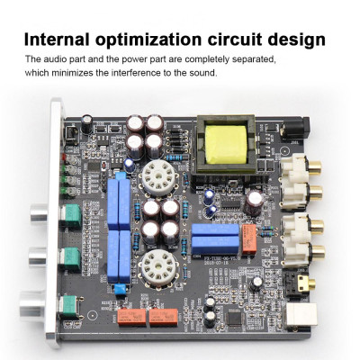 FX-AUDIO TUBE-06 Tube Preamplifier Home Audio Tube 6N3 Pre Amplifier Input PC-USB AUX Bass&Treble Adjustment DC12V/1A
