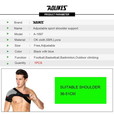 Đai bảo vệ cố định khớp vai AOLIKES A-1697 phục hồi chấn thương adjustable sport shoulder support