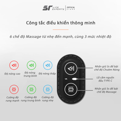 Combo Gối Tựa Đầu Và Tựa Lưng Ô Tô Tích Hợp Massage Chườm Nóng Gối Tựa Cao Su Non, Giảm Đau Mỏi Cổ Vai Cột Sống - Sairui