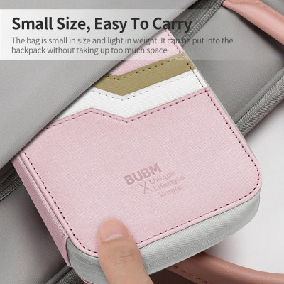 Túi lưu trữ đĩa cứng di động Vải chất lượng cao chống mài mòn Không thấm nước Dễ mang theo Vật liệu PU nhỏ 