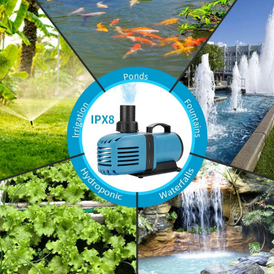 Máy bơm nước HB20000 ( 150W - 20000L/Hr) cao cấp bơm lọc nước bể cá, hồ cá Koi tiểu cảnh non bộ, sinh hoạt cao cấp 