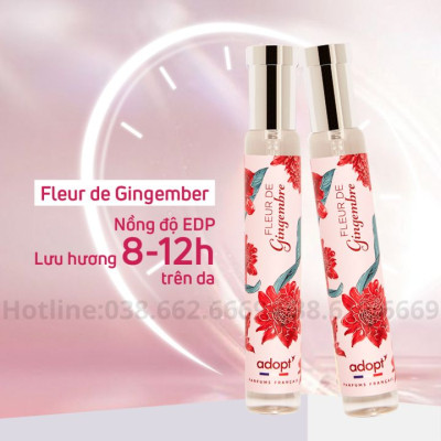 Nước hoa thùy tiên,nước hoa nữ chính hãng adopt Fleur De Gingembre hương tươi mát thơm lâu dung tích 30ml