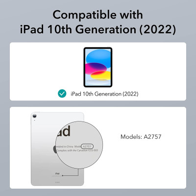 Bao da dành cho iPad Gen 10 / iPad Gen 11 2025 ESR Rebound Pencil Case (Có khe cắm bút Apple Pencil) - Hàng Chính Hãng