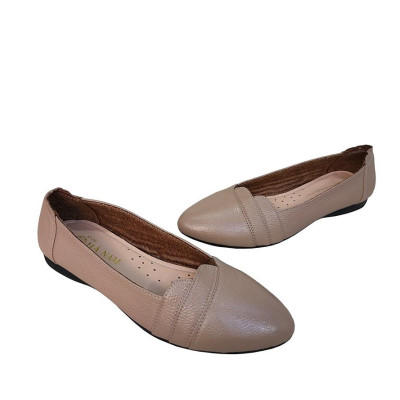 Giày Nữ Búp Bê Đế Bệt Da Bò Thật TiTi ĐÔ Cao Cấp GBB2061d