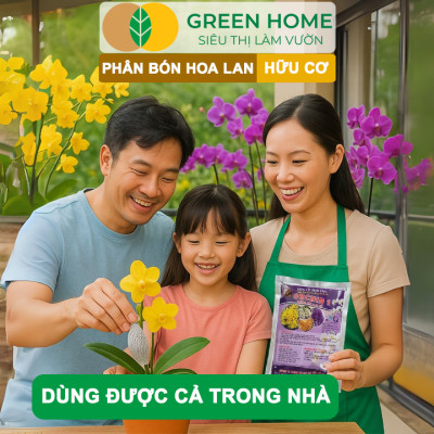 Phân Bón Lan Greenhome, Bao 36 Túi Lưới, Tan Chậm, Không Mùi Hôi, Dưỡng Lan Ra Rễ, Xanh Tốt, Dùng Tốt Cho Sen Đá, Kiểng