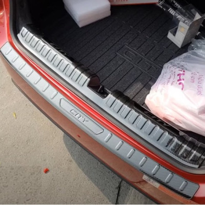 Ốp bậc cửa, nẹp bước chân, chống trầy bậc cốp Carbon xe Honda City 2021-2022 vân cacbon đẹp