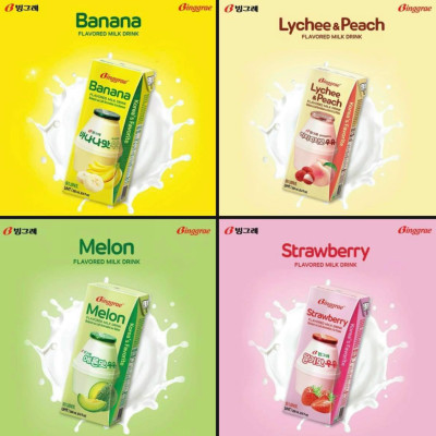 Thùng 24 hộp Sữa chuối ít đường 200ml nhãn hiệu Binggrae