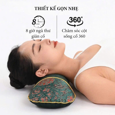 Gối Ngải Cứu Cắm Điện Giảm Đau Vai Gáy chống đột quỵ Gối Thảo Dược Hương Thơm Thảo Mộc