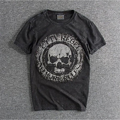 Áo thun cổ tròn wash phong cách bụi_dã ngoại