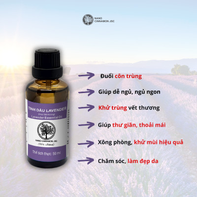 Combo Tinh Dầu Giảm Say Tàu Xe Nano Cinnamon - Quế, Bạc Hà, Lavender, 30ml