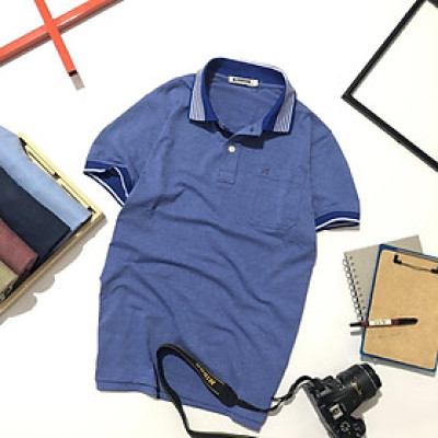 Áo thun nam trung niên cotton 100% mẫu TRƠN  có túi cao cấp 