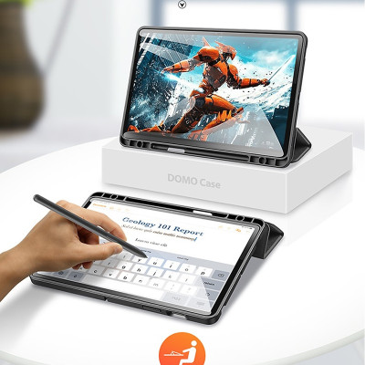 Bao da dành cho SamSung Galaxy Tab S10 Plus , Tab S10 Fe Plus , S10 Fe , S10 Ultra chính hãng Dux Ducis Domo chống sốc, có khay đựng bút - hàng chính hãng