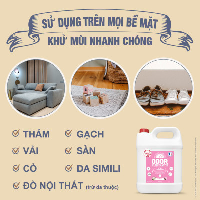 DD Xịt Khử Mùi Đa Năng ODOR ELIMINATOR - 2L 5L - Chính Hãng Pháp