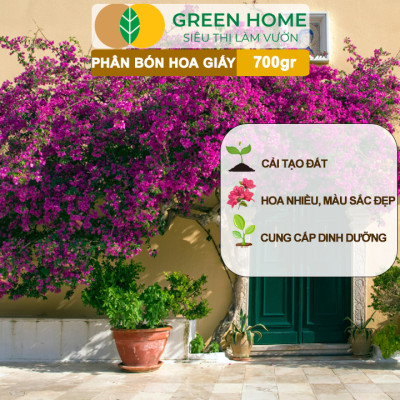 Phân Bón Hoa Giấy Greenhome, Bao 700gr, Hữu Cơ, Giúp Thân Cứng Cáp, Tạo Tán, Ra Bông Nhiều, Lâu Tàn