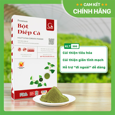 Bột Diếp Cá Sấy Lạnh Nguyên Chất Quảng Thanh Hộp 30g  - Giảm mở, giảm cân, kháng viêm, hỗ trợ trĩ, táo bón