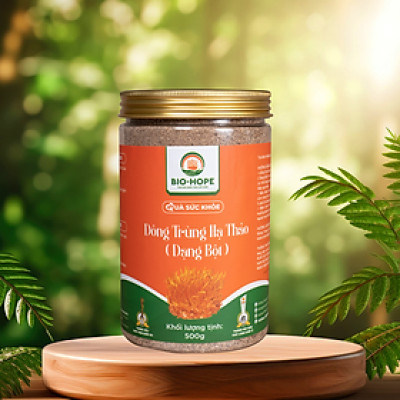 Bột Đông Trùng Hạ Thảo BIO HOPE Nguyên Chất 100% Giúp Bồi Bổ Cơ Thể, Tăng Sức Đề Kháng, Bảo Vệ Tim Mạch (500gr)